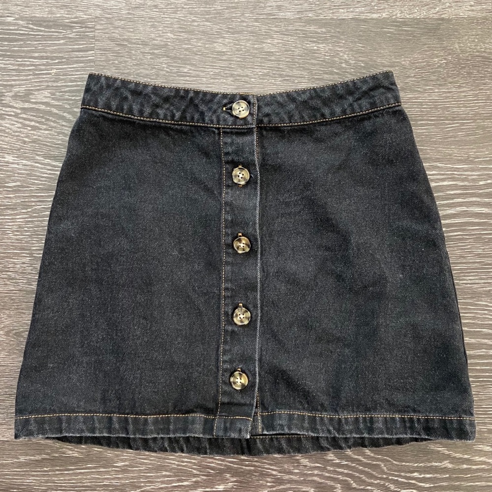 Denim Skirt with Buttons